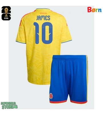 Colombia James Rodriguez #10 Replika Babytøj Hjemmebanesæt Børn VM 2026 Kortærmet (+ Korte bukser)